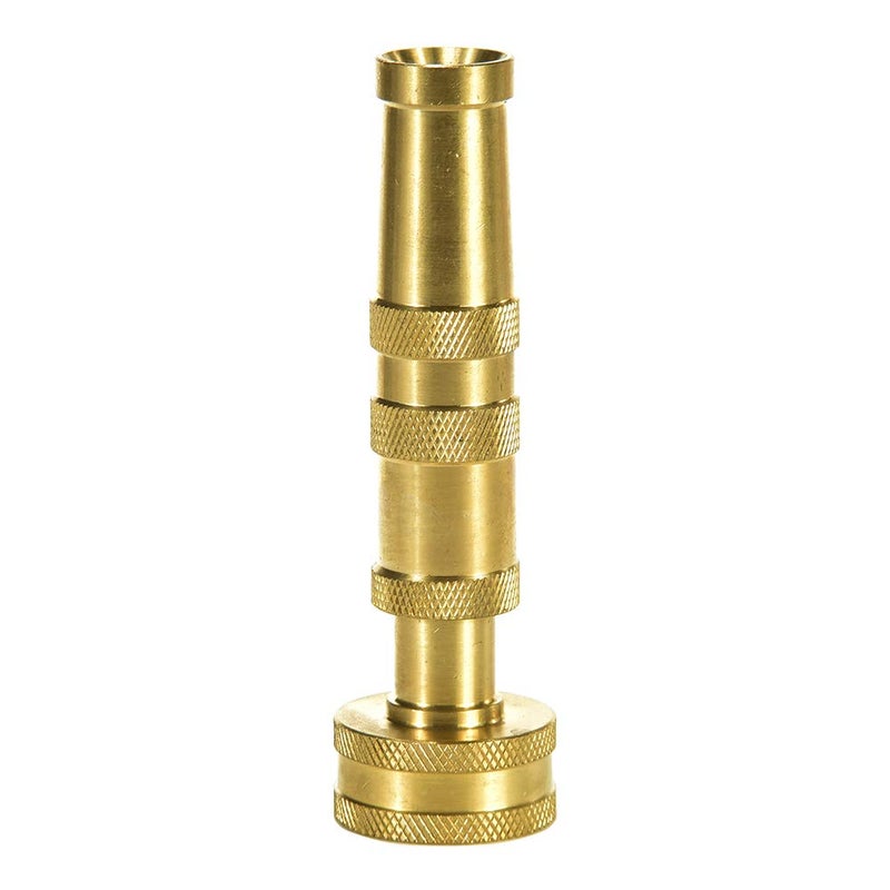 Sanpaint Heavy-Duty Brass Hose Nozzle, Adjustable Twist Hose Nozzle, Jet Sweeper Nozzle, Garden Sprayer - Image 1